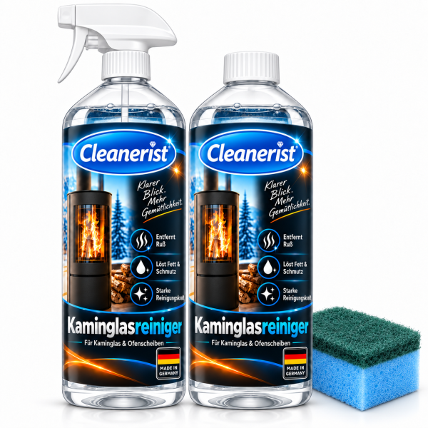 2x1 Liter Cleanerist Kaminglasreiniger