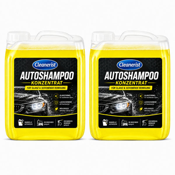 2x5 Liter Professional Autoshampoo Konzentrat mit Abperleffekt & Aktivschaum