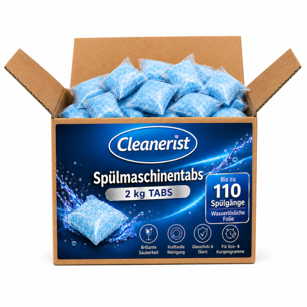 Spülmaschinentabs wasserlösliche Folie - 1 Tab = 18 Gramm - 2 kg