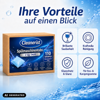 Spülmaschinentabs wasserlösliche Folie - 1 Tab = 18 Gramm - 2 kg