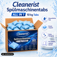 Spülmaschinentabs wasserlösliche Folie - 1 Tab = 18 Gramm - 3 kg