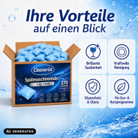 Spülmaschinentabs wasserlösliche Folie - 1 Tab = 18 Gramm - 5 kg
