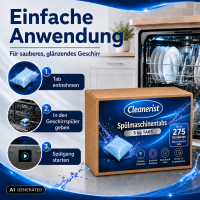Spülmaschinentabs wasserlösliche Folie - 1 Tab = 18 Gramm - 5 kg