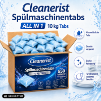 Spülmaschinentabs wasserlösliche Folie - 1 Tab = 18 Gramm - 10 kg