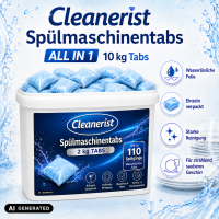 Spülmaschinentabs wasserlösliche Folie - 1 Tab = 18 Gramm - 2x2 kg im Eimer