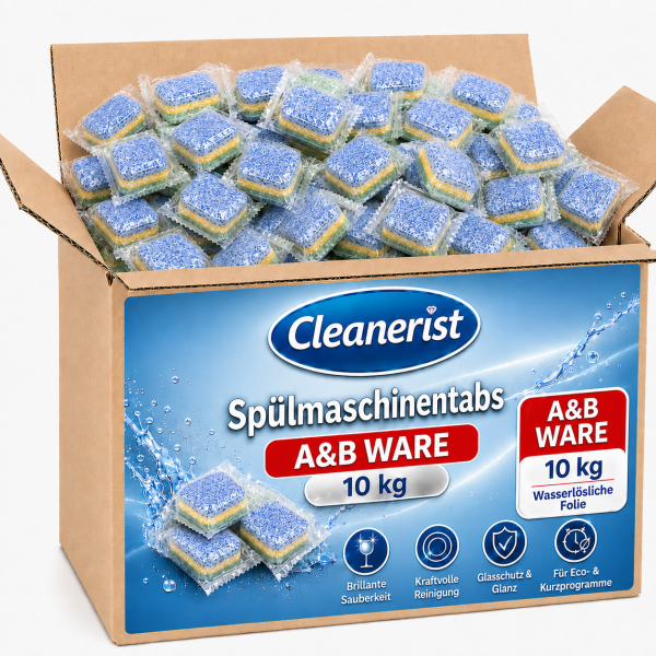 Spülmaschinentabs wasserlöslicher Folie – A&B-Ware / Sonderposten 10KG