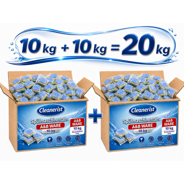Spülmaschinentabs wasserlöslicher Folie – A&B-Ware / Sonderposten 20KG