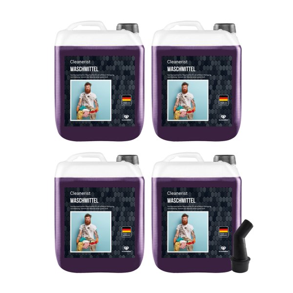 4x5 Liter Waschmittel flüssig "LIMITED EDITION BLACK DIAMOND" - für schwarze und dunkle Wäsche