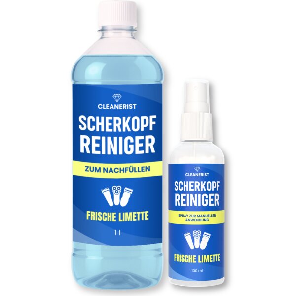 1 Liter Scherkopfreiniger Flüssigkeit mit Sprühflasche