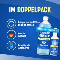 1 Liter Scherkopfreiniger Flüssigkeit mit Sprühflasche