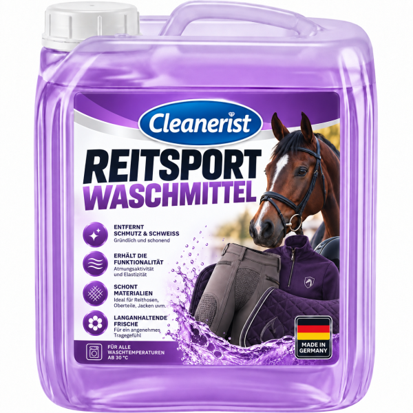 10 Liter Reitsport Waschmittel für Reithosen Schabracken Reiterkleidung